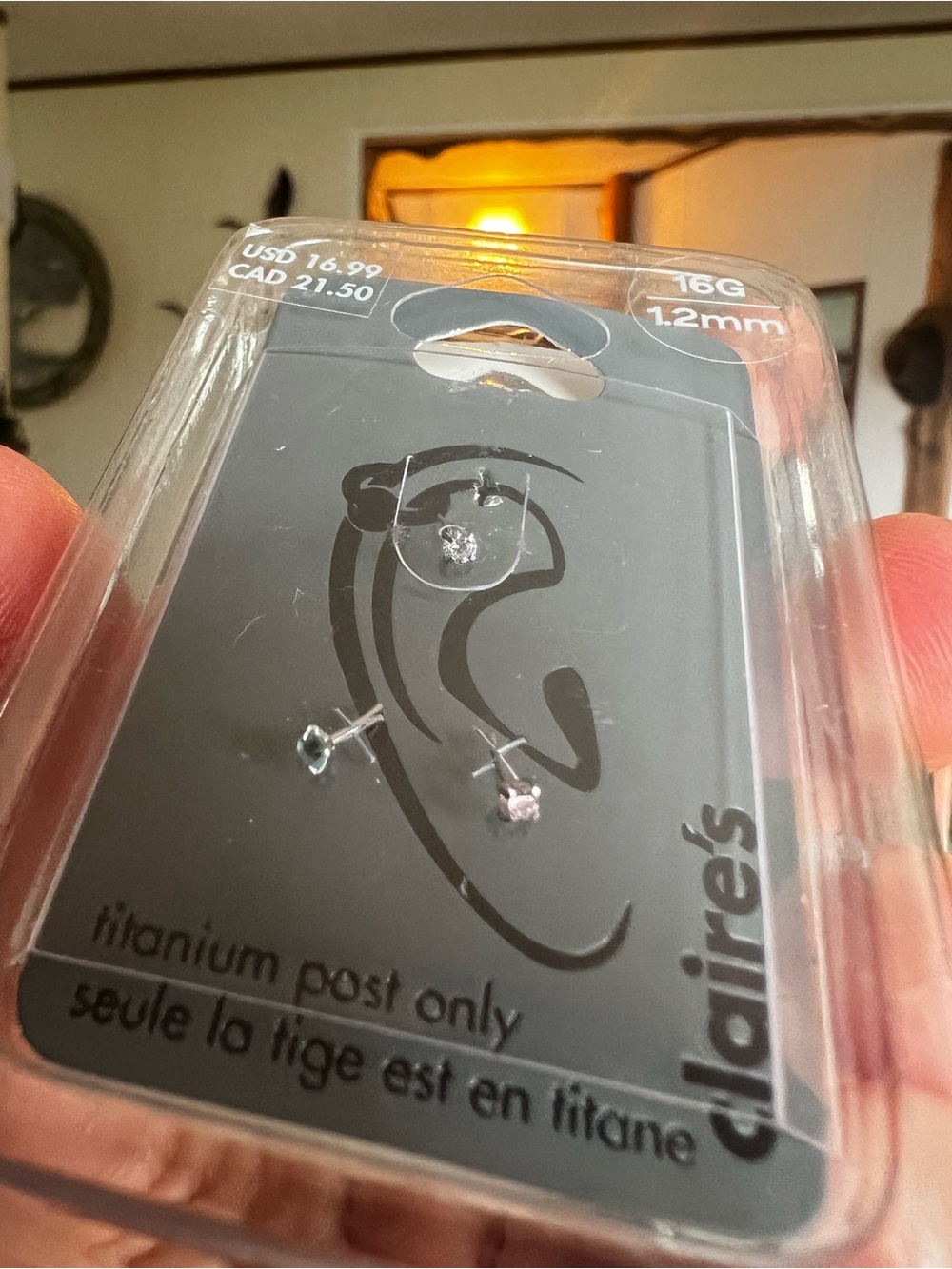 16 g 12 mm flat back 3 intercambiable studs